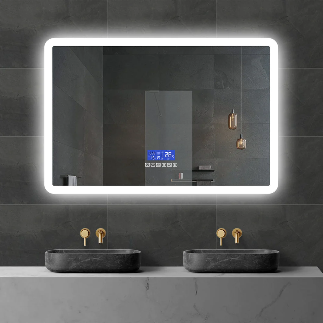 Discuss smart home technology and connected features of bathroom mirrors